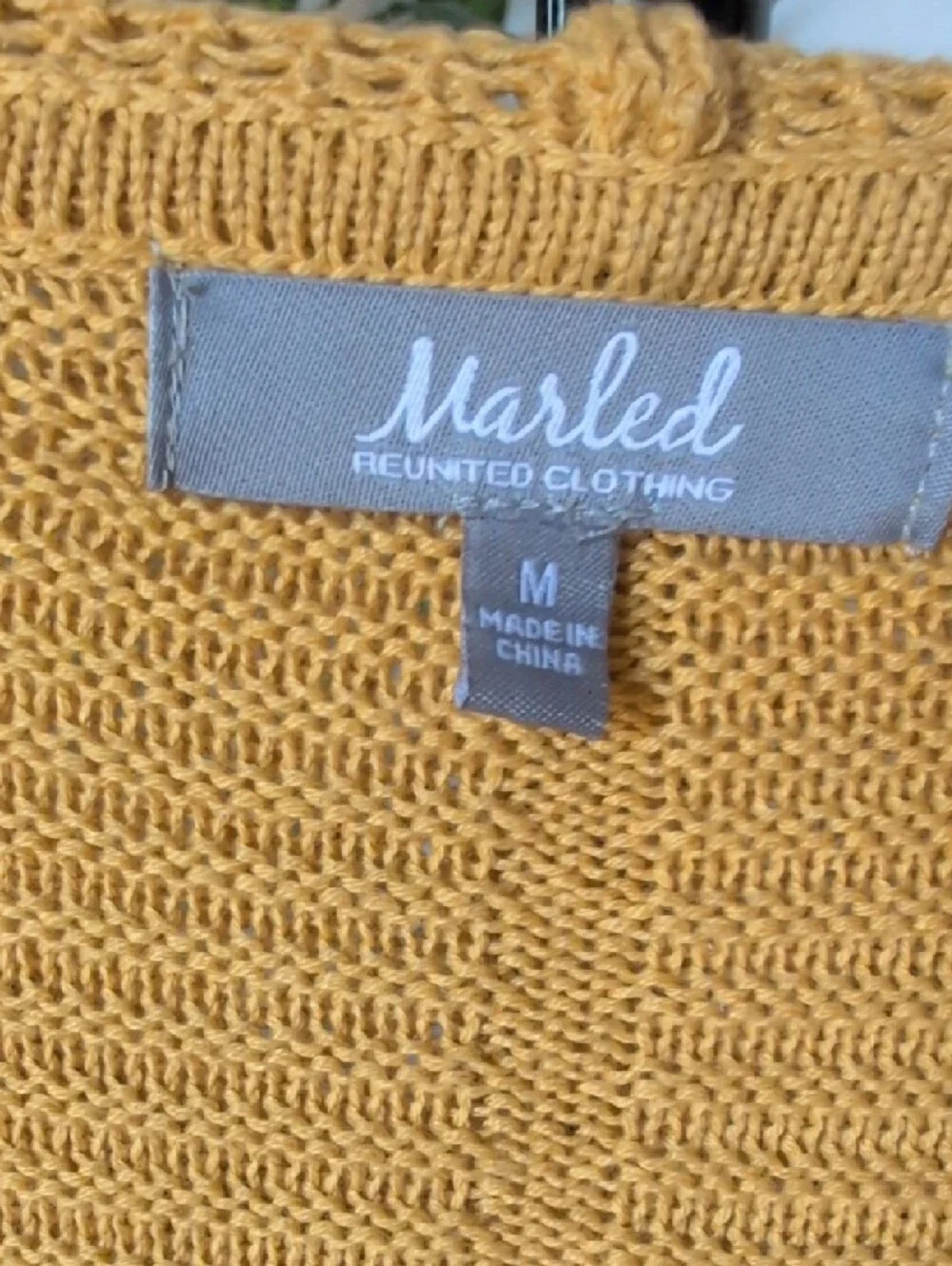 Marled Mustard Hooded Open-Front Cardigan - Picture 2 of 5